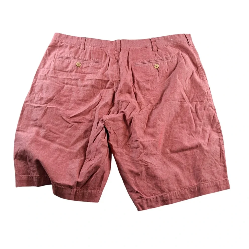 J. Crew Chino Shorts 40 Red Salmon Classic Fit Cotton Flat Front Lightweight